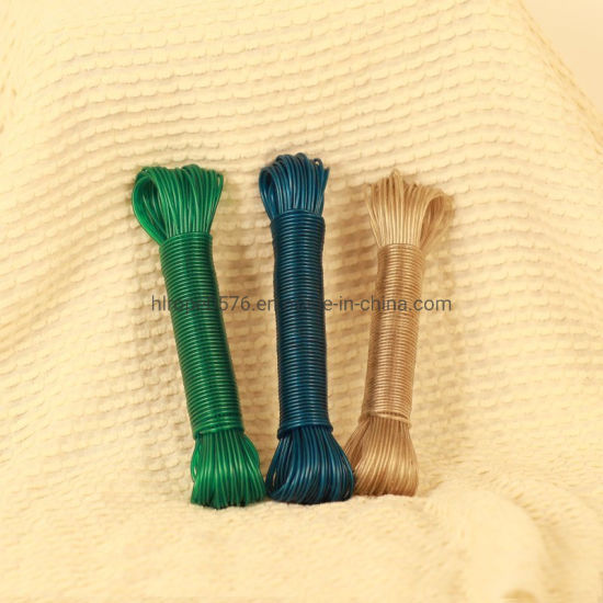 PVC +高强度涤纶纱晾衣绳