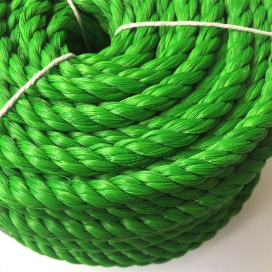 8mmx50m绿色扭曲聚丙烯绳浮动PP绳船绳帆船露营安全线晾衣绳