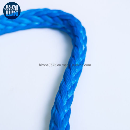 高强度蓝色UHMWPE绳索牵引绳