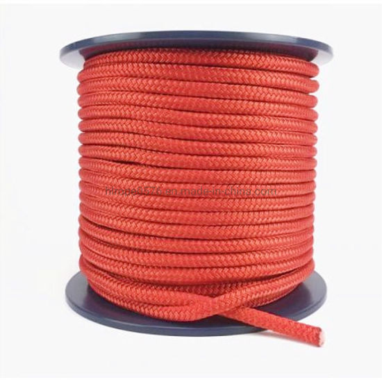 12 毫米红色双编织涤纶绳 - 卷轴 100 米
