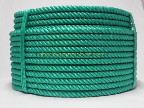 绿色3股钢丝绳聚丙烯绳船用拖缆