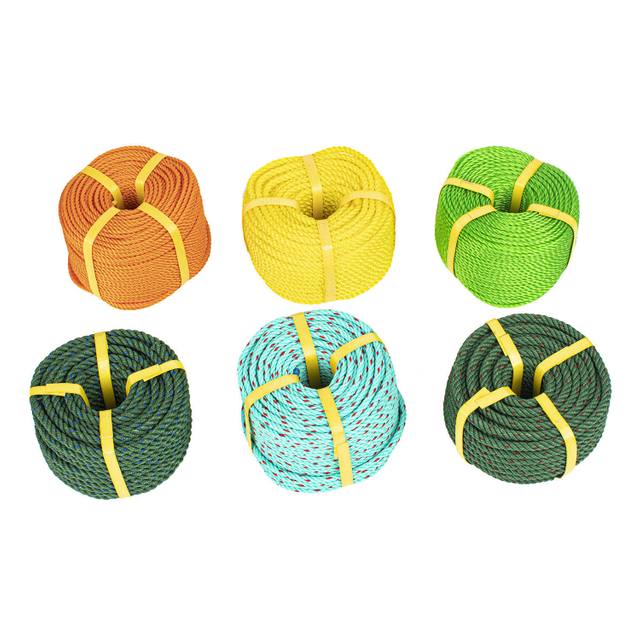 三股扭绞PE彩色卷绳