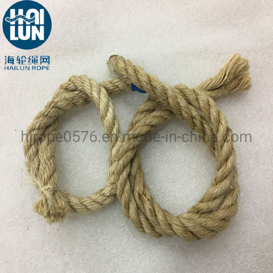 扭曲的剑麻绳全天然纤维/漂白