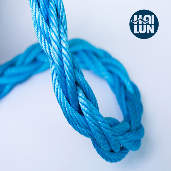 8股蓝色聚丙烯PP单丝大索钢丝绳