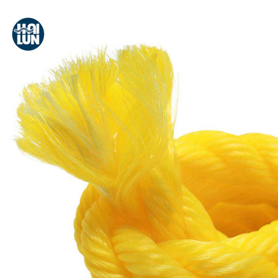 3股黄色PE船用卷或卷绳