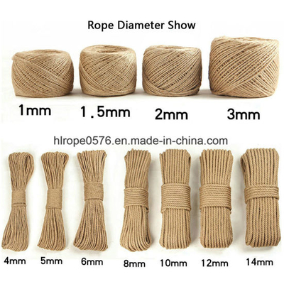 18毫米天然棉绳100米卷筒未漂白3股棉绳