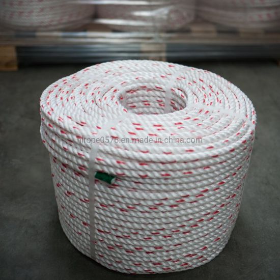 10毫米白色带红色斑点浮子多钢绳（220m线圈）