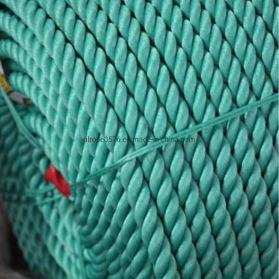 批发用于钓鱼和系泊的绿色PP绳聚丙烯绳。