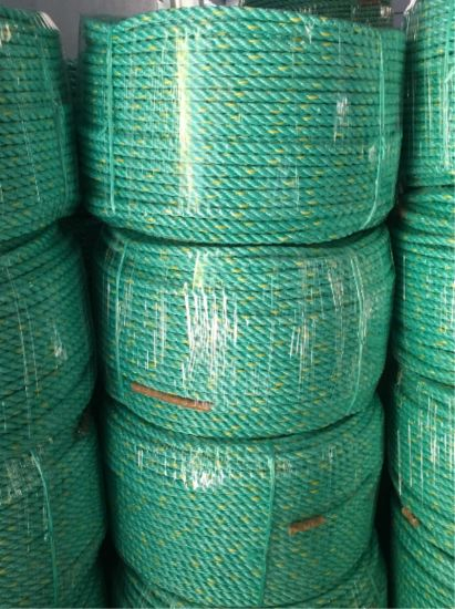 3股16mm PP尼龙编织绿色绳子钓鱼绳