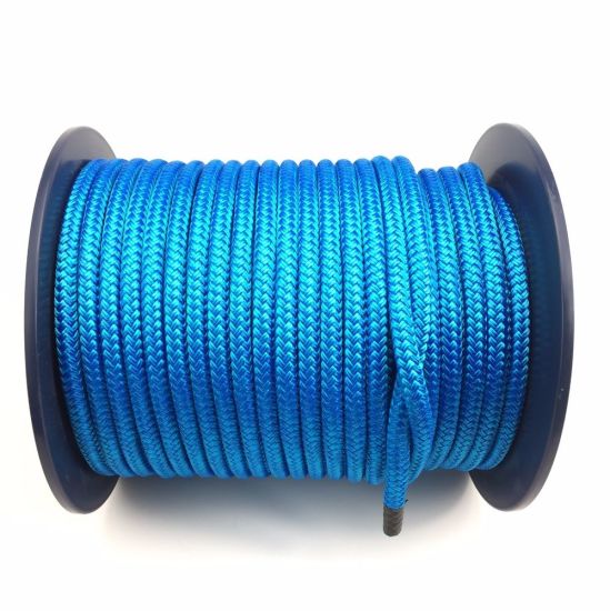 优质双编织编织聚酯绳 8 毫米 10 毫米 12 毫米 14 毫米宝蓝色