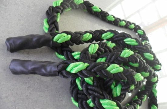 8股聚丙烯绳，用于拖轮和船绿色黑色