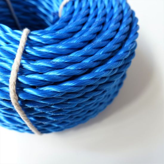 扭曲的聚丙烯蓝绳6mm X 30m蓝色塑料绳