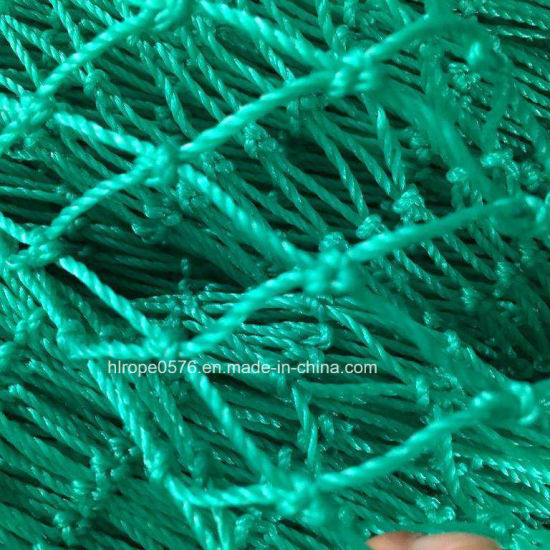 聚乙烯扭曲绿色打结或无节的鱼网